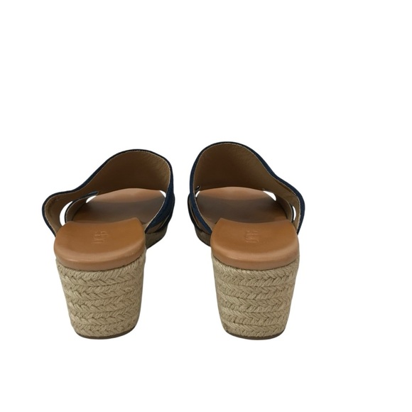 UGG Sandal Suede Espadrilles Wedge Eirene Blue Women’s US 6 Slip On Shoe - Picture 2 of 6